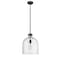 Z-Lite Pearson 1 Light Pendant, Matte Black And Clear Seedy 817-12MB - alternate 6